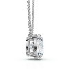 Pompeii3 1 1/2Ct Floating Solitaire Diamond Pendant 14k Gold Women's 18" Chain Lab Created - 2 of 4