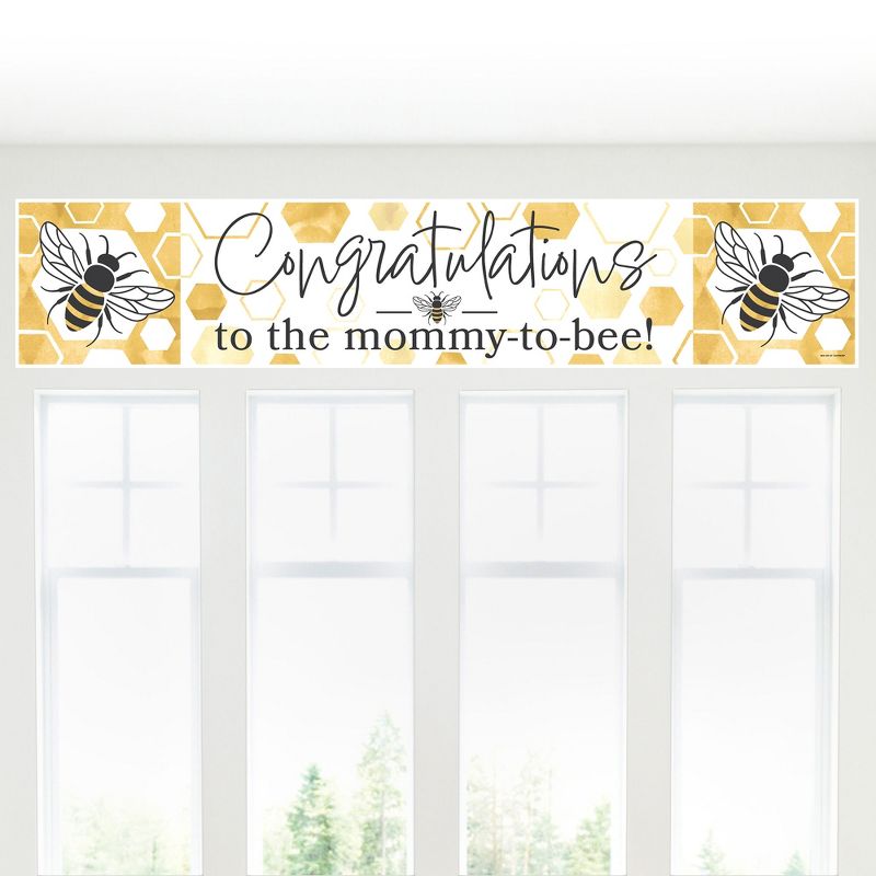 Big Dot of Happiness Little Bumblebee - Bee Baby Shower Decorations Party Banner, 5 of 8