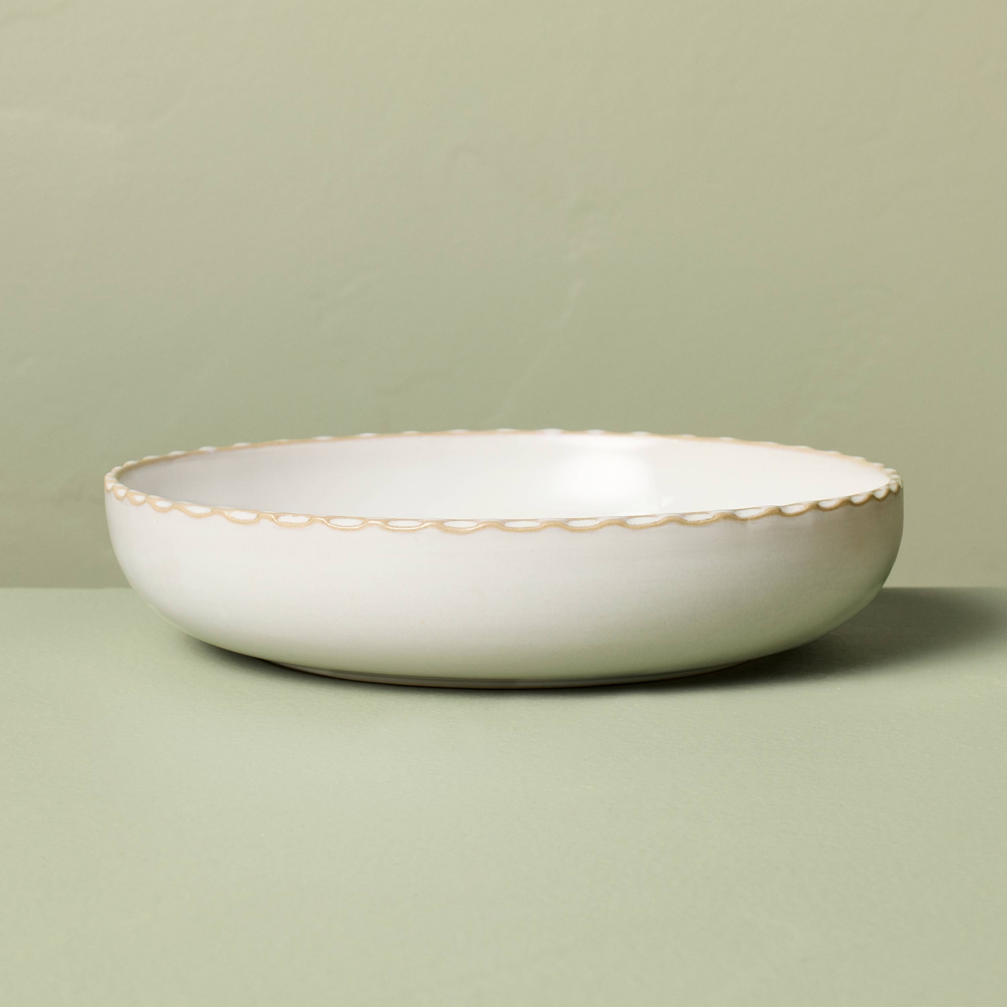 28 fl oz Pinched Edge Pasta/Grain Bowl Sour Cream - Hearth & Hand™ with Magnolia