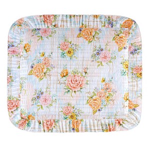 Collections Etc Juliana Watercolor Pastel Floral Plissé Pillow Sham Gender Neutral Pink - 1 of 2