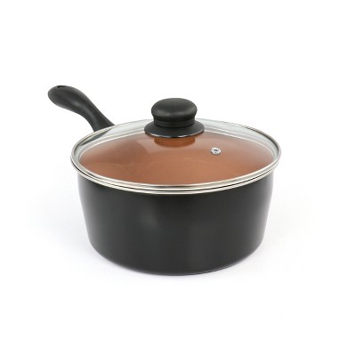 Armada 7-Piece Black and Copper Nonstick Carbon Steel Cookware Set