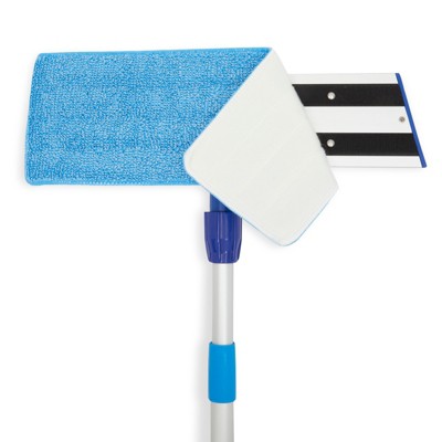 Blue Microfiber Reusable Flat Mop Pads 16.5 in - 10 Pack