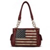 MKF Collection Alaina Vegan Leather Women’s Flag Shoulder Bag by Mia K - 2 of 4
