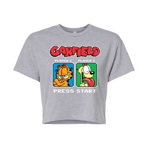 Women's - Garfield - Garfield Odie Game On Cropped Graphic T-Shirt - 1 of 4