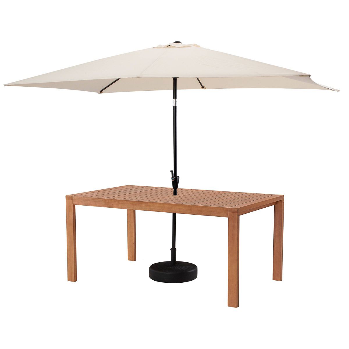 Alaterre Furniture 6pc Outdoor Patio Dining Set, Weston Table with 10' Rectangular Umbrella - thumbnail 7