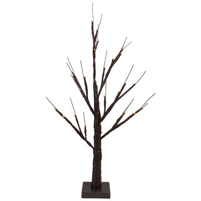 Northlight 24" Lighted Brown Twig Artificial Christmas Tree - Warm White LED Lights