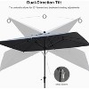 PURPLE LEAF Crank and Tilt Table Umbrella Outdoor Patio Market Umbrella with Visible Hand Crank System With Base - 4 of 4
