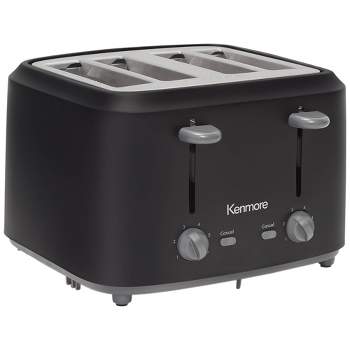 Kenmore 4-Slice Toaster with Dual Controls - Matte Black