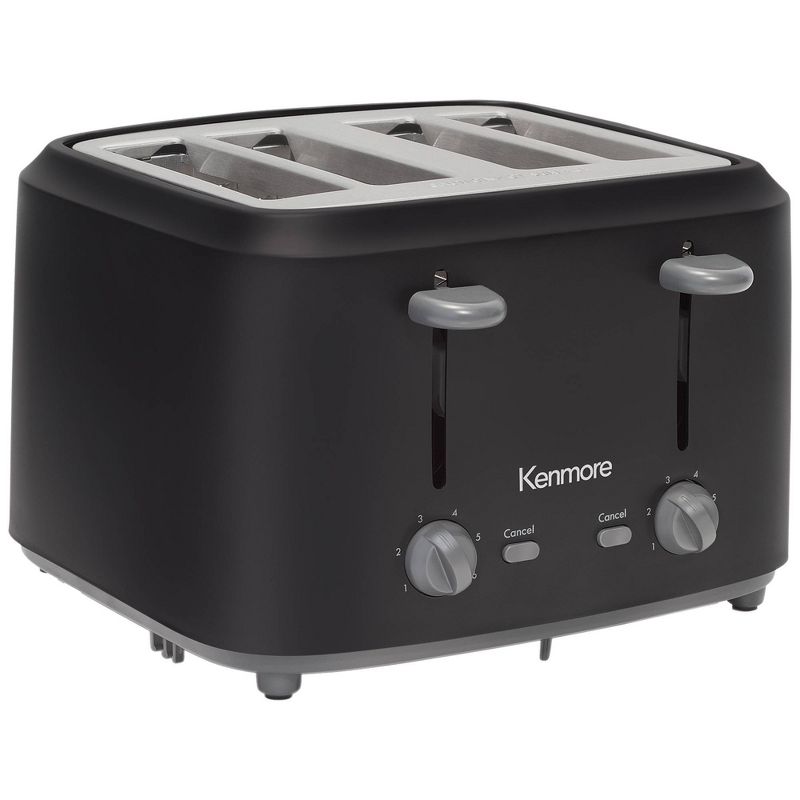 Kenmore 4-Slice Toaster with Dual Controls - Matte Black, 1 of 6