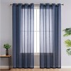 HLC.ME Sierra Burlap Flax Linen Privacy Sheer Light Filtering Window Grommet Curtains Panels, Set of 2 - 2 of 4