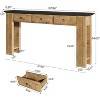 Tribesigns 63" Console Table with 3 Drawers, Farmhouse Sofa Table Behind Couch, Rustic Entryway Furniture for Hallway, Living Room - 3 of 4