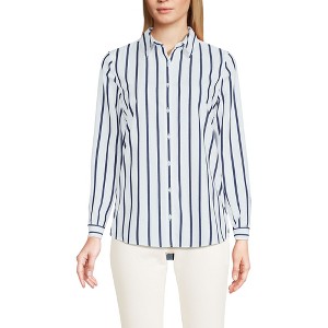 Lands' End Women's No Iron Supima Cotton Long Sleeve Shirt - 1 of 3