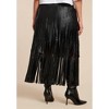 ELOQUII Faux Leather Fringe Skirt - 4 of 4