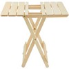CAVINAS Foldable Square Patio Table,Solid Wood Outdoor Side Table,Space-Saving End Table for Backyard,Balcony,Garden,Natural Wood - 2 of 4