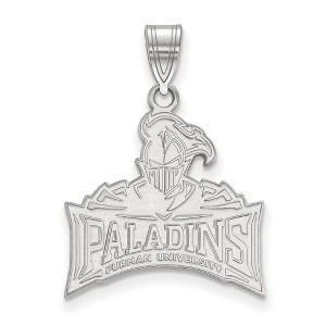 Black Bow Jewelry 10k White Gold Furman Paladins NCAA Large Pendant - 1 of 3