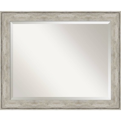 Crackled Framed Bathroom Vanity Wall Mirror Metallic - Amanti Art : Target