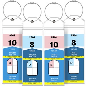 GreatShield 4 Pack Cruise Luggage Tag Holder for Royal Caribbean & Celebrity Luggage Tags w/ Zip Seal & Steel Loops, Cruise Ship and Travel Essentials - 1 of 4