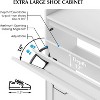 Whizmax 4-Drawer Shoe Cabinet, Freestanding Entryway Organizer with Flip-Up Doors, Metal Legs, Narrow Shoe Rack for Dry/Wet Separation Storage - 3 of 4