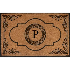 A1HC Non Slip Rubber and Natural Coir Doormat for Outdoor Entrance Front Door Mat 30x48 Monogrammed - 1 of 4