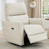 Swivel Rocking Recliner Chair, Manual Recliner Glider with Lumbar Support & Faux Leather Upholstery, Comfortable Rocker Recliner - 4 of 4