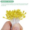 Unique Bargains Artificial DIY Crafts Wedding Durable Floral Picks 1800 Pcs Yellow - 2 of 4
