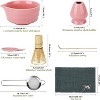 Zevemomo 7-Piece Matcha Whisk Set, Traditional Matcha Kit with Bowl, Bamboo Whisk Holder Scoop Sifter Tea Cloth for Tea Enthusiasts,Pink - 4 of 4