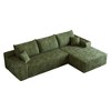Lycvki 107" Corduroy Cloud Sectional Couch with L-Shape Chaise,No Assembly Required - 2 of 4