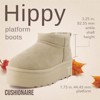 CUSHIONAIRE Hippy Women’s Platform Ankle Boots – Genuine Suede, Faux Fur Lining, Cozy Winter Slip-On Design, Comfortable Footwear - 2 of 4