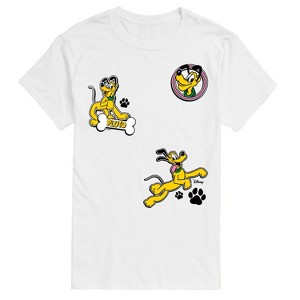 Men's - Disney - Pluto Paw Prints And Bone Short Sleeve Graphic T-Shirt - 1 of 4