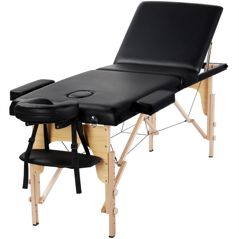 Yaheetech 3 Folding Massage Tables Adjustable Massage Bed, 1 of 12