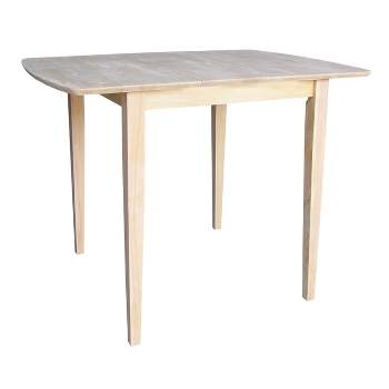 36" Extendable Table with Butterfly Unfinished - International Concepts