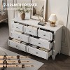 7 Drawer Dresser,Large Wooden Storage Chest of Drawers with Exquisite Metal Handles - 4 of 4