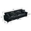 NicBex Couches for Living Room 97� Comfy 2-seat Corner Sofa Teddy Velvet Upholstered Sofa Couch with Deep Seat& 4 Pillows - 4 of 4