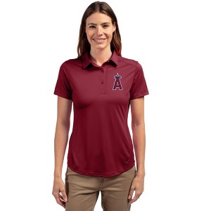 Los Angeles Angels Cutter & Buck Prospect Eco Textured Stretch Recycled Womens Short Sleeve Polo - 1 of 1