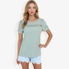 Anna-Kaci Women's Short Sleeve Eyelet Lace Top With Puff Shoulders And Crochet Details - 4 of 4
