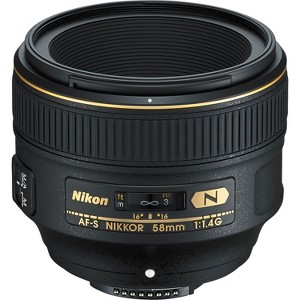 Nikon AF-S NIKKOR 58mm f/1.4G Lens - 1 of 3