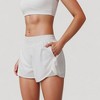 Anna-Kaci Active Women's High Waist Running Shorts with Built-In Liner and Side Pockets for Storage - 3 of 4