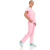 Hey Collection Women Scrubs Set 4-Way Stretch Mock Neck Top with Straight Leg Scrub Pants with Four Pockets - 3 of 4