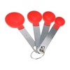 Unique Bargains Measuring Cups 4-Piece Measuring Spoon Set Dishwasher Safe Stainless Steel PP 1 Set - 3 of 4
