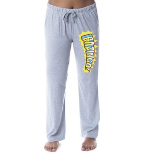 The Big Bang Theory Womens' Bazinga! Comic Print Sleep Pajama Pants Grey - 1 of 3