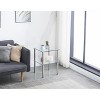 Lirago 2-Tier Clear Glass Side Table-Modern Space-Saving End Table with Double Storage Shelves for Living Room & Bedroom 17.71"W * 17.71"L * 23.62"H - 4 of 4