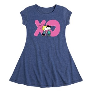 Girls' - Peanuts - Xo Schroeder Lucy Fit & Flair Cap Sleeve Dress - 1 of 4