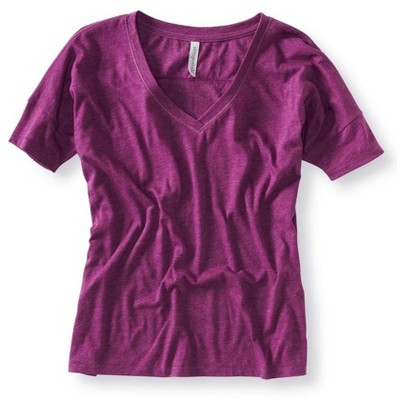 Aeropostale Womens Short Sleeve Graphic T-Shirt, Purple, Large