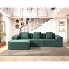 112.1'' Corduroy Convertible Modular L-Shaped Sectional Couch with Ottoman & Pillows, Deep Seat Sleeper Sofa for Living Room - 2 of 4
