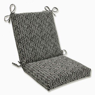 Outdoor/Indoor Herringbone Squared Corners Chair Cushion - Pillow Perfect