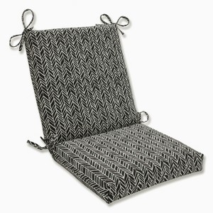 Outdoor/Indoor Herringbone Squared Corners Chair Cushion - Pillow Perfect - 1 of 2