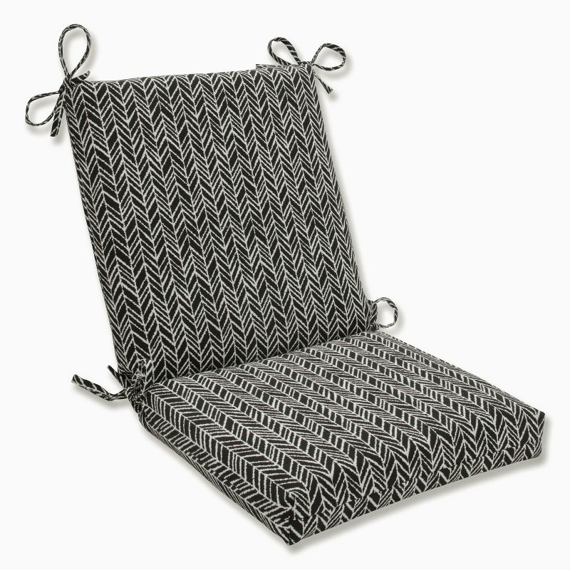 Outdoor/Indoor Herringbone Squared Corners Chair Cushion - Pillow Perfect, 1 of 6