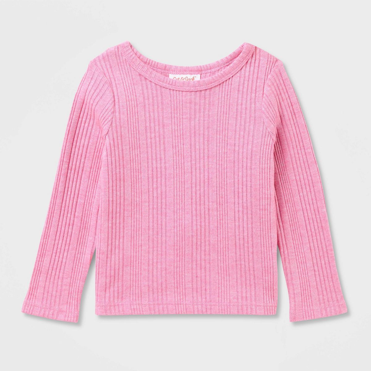 Baby & Toddler Girls' Solid Ribbed Long Sleeve T-Shirt - Cat & Jack™ - thumbnail 5