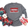 Simply Sage Market Women's Christmas Movies and Chill Checkered Long Sleeve Garment Dyed Graphic Tee - 2 of 2