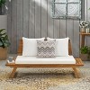 Christopher Knight Home Sedona Outdoor Acacia Wood Loveseat with Cushions - 2 of 4